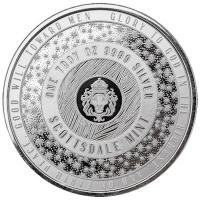 USA Weihnachtsausgabe Bethlehem Krippenspiel 1 Oz Silber Rückseite