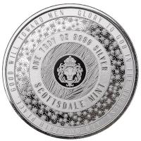 Scottsdale Mint Schneeflocke (Snowflake) (1.) 1 Oz Silber Rückseite