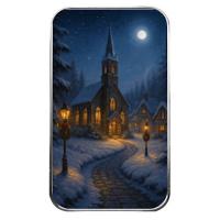 Scottsdale Mint Weihnachten: Abendkapelle 1 Oz Silberbarren Color Rückseite