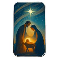 Scottsdale Mint Weihnachten: Heilige Nacht 1 Oz Silberbarren Color Rückseite