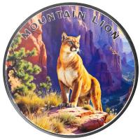 Scottsdale Mint The Wild: Puma 1 Oz Silber Color