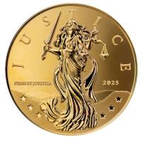 Niue 250 NZD Lady Justice 2025 1 Oz Gold