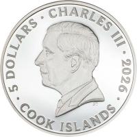 Cook Island 5 CID Die sieben Todsünden Panda: Völlerei (Gluttony) 2026 1 Oz Silber PP Color Rückseite