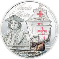 Cook Island - 5 CID Legends of the Seas: Santa Maria 2026 - 1 Oz Silber PP Color
