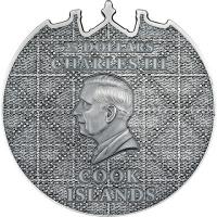 Cook Island 25 CID Rose City: Petra 2025 5 Oz Silber Antik Finish Color Rückseite