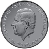 Niue 1 NZD Schach: Schachturm (4.) 2026 1 Oz Silber Black Proof Rückseite