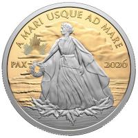 Kanada - 200 CAD Peace Dollar 2026 - 1 Oz Gold PP mit Platin