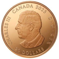 Kanada - 20 CAD Die vergoldete Sonnenuhr 2025 - 1 Oz Silber PP Gilded