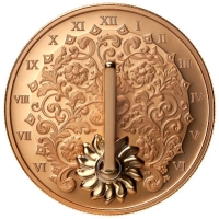 Kanada - 20 CAD Die vergoldete Sonnenuhr 2025 - 1 Oz Silber PP Gilded