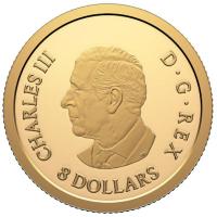 Kanada 8 CAD Lucky Dragon 2026 1/20 Oz Gold PP Rückseite