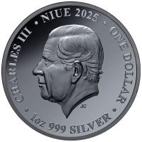 Niue - 1 NZD Honigbiene (Honey Bee) 2025 - 1 Oz Silber Black Proof Gilded