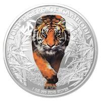 Kambodscha - 3000 KHR Lost Tigers of Kambodscha 2026 - 1 Oz Silber Color