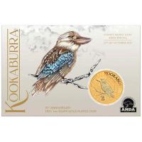 Australien - 1 AUD 35. Jubiläum Kookaburra Sydney Money Expo 2025 - 1 Oz Silber Gilded BLISTER