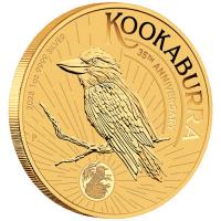Australien - 1 AUD 35. Jubiläum Kookaburra Sydney Money Expo 2025 - 1 Oz Silber Gilded BLISTER