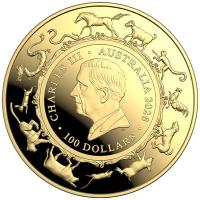 Australien 100 AUD RAM Lunar Jahr des Pferdes 2026 1 Oz Gold PP Gewölbt Rückseite