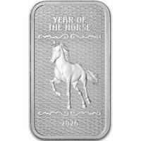 USA - Lunar Jahr des Pferdes 2026 Silberbarren - 5 Oz Silber