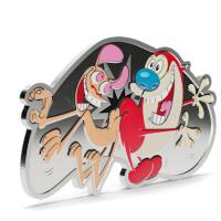 Niue - 2 NZD Ren(TM) & Stimpy(TM) Butt Bump 2025 - 1 Oz Silber PP Color