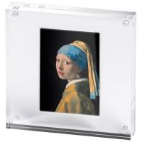 Kamerun 1000 Francs Kunstgalerie: Mädchen mit Perlenohrring 1 Oz Silber PP Color