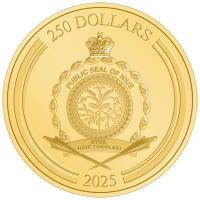 Niue 250 NZD Papst Leo XIV. IN ILLO UNO UNUM 1 Oz Gold PP Rückseite