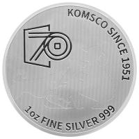 Südkorea Jindo Dog 1 Oz Silber Rückseite