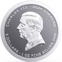 Tokelau 5 NZD Vivat Humanitas 2024 1 Oz Silber Rückseite