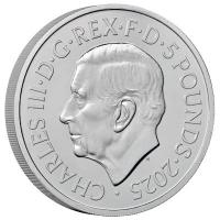 Großbritannien 5 GBP Music Legends Freddie Mercury 2025 Blister Rückseite