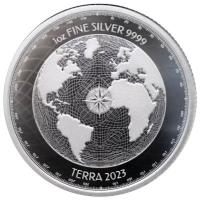 Niue 2 NZD Terra / Erde 2023 1 Oz Silber