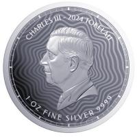 Tokelau 6 NZD Chronos 2024 1 Oz Silber BU Rückseite