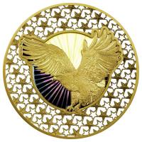 Solomon Islands 5 Dollar American Eagle Filigree 2 Oz Silber Gilded