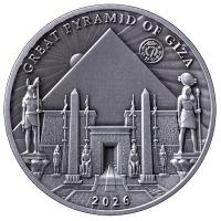 Solomon Islands 10 Dollar Die großen Pyramiden von Gizeh Silber Antik Finish
