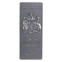 Barbados 20 Dollar Erzengel Set 2026 4 x 1 Oz Silber Antik Finish Gilded Rückseite