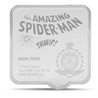 Niue 3 NZD Marvel(TM) Spider-Man(TM) Smash Coin (5.) 2 Oz Silber PP Color Rückseite