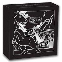 Australien - 8 AUD Lunar III Pferd 2026 - 5 Oz Silber PP High Relief