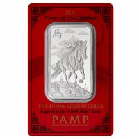 Silberbarren - PAMP Lunar Jahr des Pferdes 2026 Legend of the 1.000 Mile Horse - 1 Oz Silber
