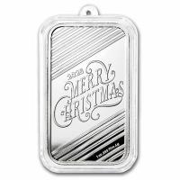 Silberbarren Weihnachtsausgabe Merry Christmas 2025 1 Oz Silber Color Rückseite