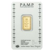 Goldbarren PAMP Cross of Christianity 5g Gold Rückseite