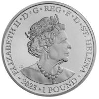 St. Helena - 1 Pfund The Faerie Queene Una and Redcrosse 2023 - 1 Oz Silber