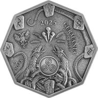 Germania Mint Witchcraft: Herbalist (2.) 2025 1 Oz Silber Antik Finish Gilded Rückseite