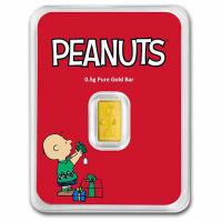 Goldbarren - Peanuts(R) Christmas w/Charlie Brown(TM) u. Snoopy(TM) - 0,5g Gold im Blister
