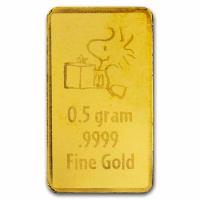 Goldbarren - Peanuts(R) Christmas w/Charlie Brown(TM) u. Snoopy(TM) - 0,5g Gold im Blister