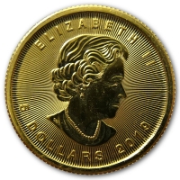 Kanada 5 CAD Maple Leaf 1/10 Oz Gold Rckseite