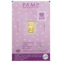 Goldbarren PAMP Barbie(TM) Valentinstag 1g Gold im Blister Rückseite