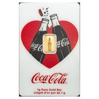 Goldbarren PAMP Coca Cola(R) Valentinstag Love 1g Gold im Blister