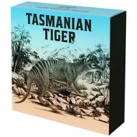 Niue - 1 NZD Tasmanischer Tiger 2026 - 1 Oz Silber Black Proof Gilded