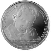 Serbien 100 Dinar Nikola Tesla Energy Medicine 2026 1 Oz Silber Rückseite