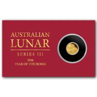 Australien - 2 AUD Lunar III Pferd 2026 - 0,5g Gold