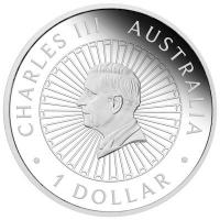 Australien 1 AUD Opal Serie Lunar Pferd 2026 1 Oz Silber Rückseite
