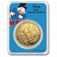Niue 250 NZD Disney(TM) Scrooge McDuck / Dagobert Duck 2025 1 Oz Gold BU im Blister