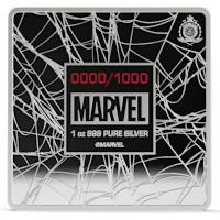 Niue 2 NZD Marvel(TM) Iconic Moments (1.) Spider-Man(TM) Finds Strength 1 Oz Silber PP Color Rückseite