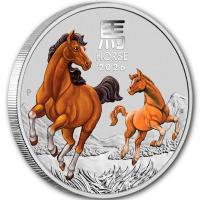 Australien 0,50 AUD Lunar III Pferd 2026 1/2 Oz Silber Color